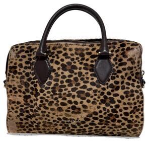 Kate spade zip code leopard aircalf Satchel Medium